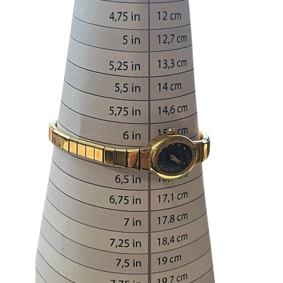 Elgin Ladies Quartz Watch Gold Tone Black Dial EJ192-048 NIB w/new battery - Picture 7 of 15